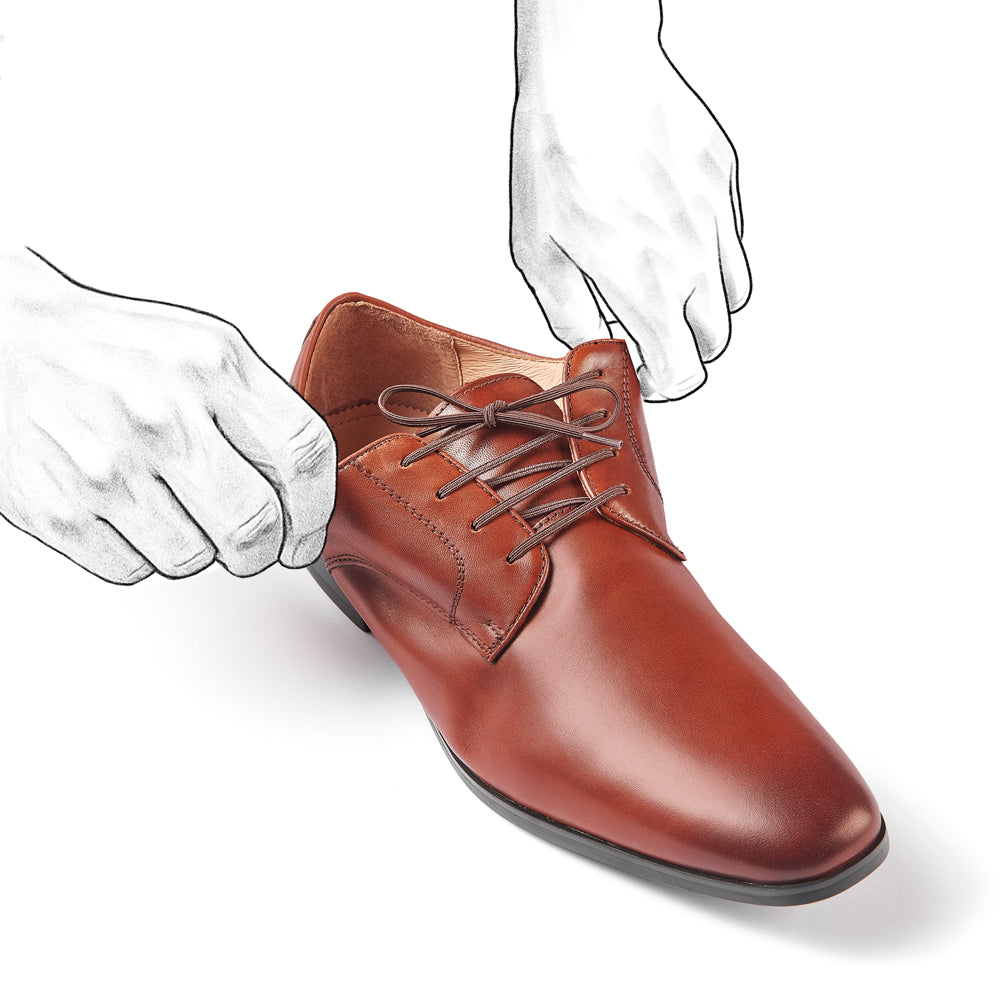 Schoenveters elastisch - bruin (60 cm)