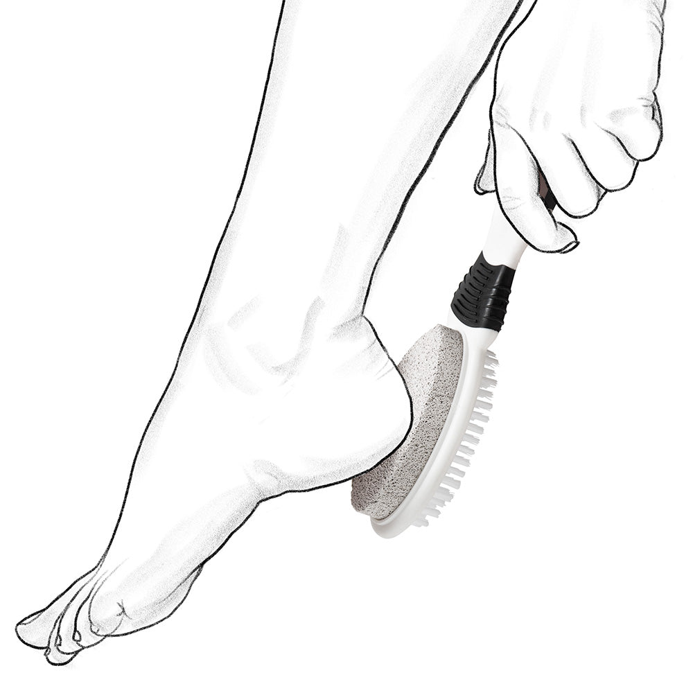 Pumice stone with brush