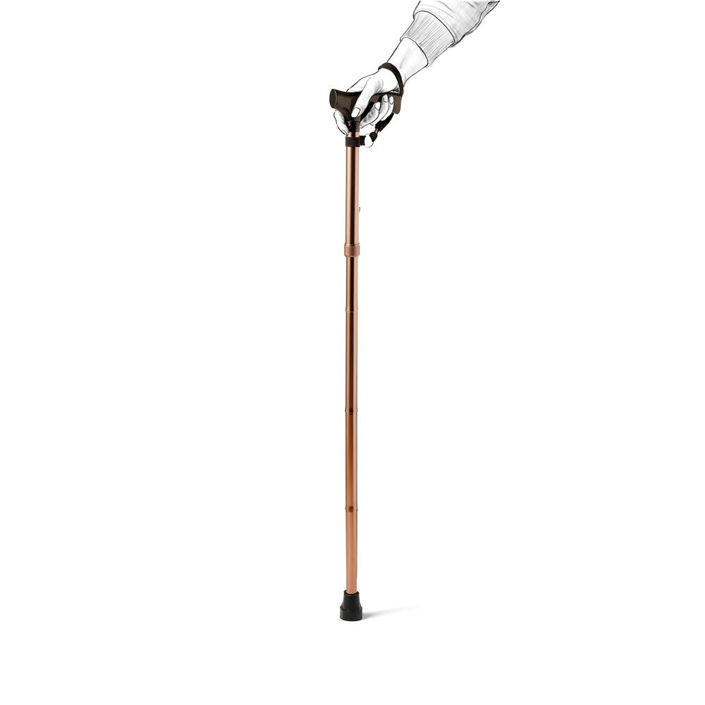 Taittuva kävelykeppi - pronssi