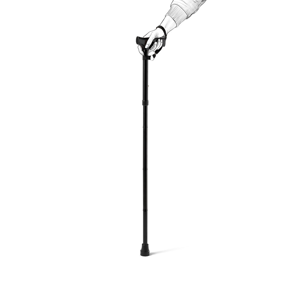 Taitettava kävelykeppi - musta