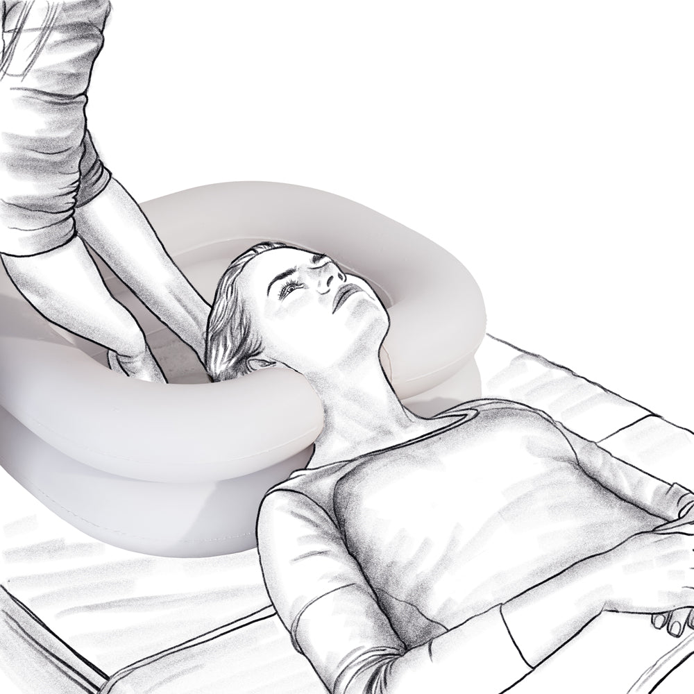 Inflatable hair washbasin